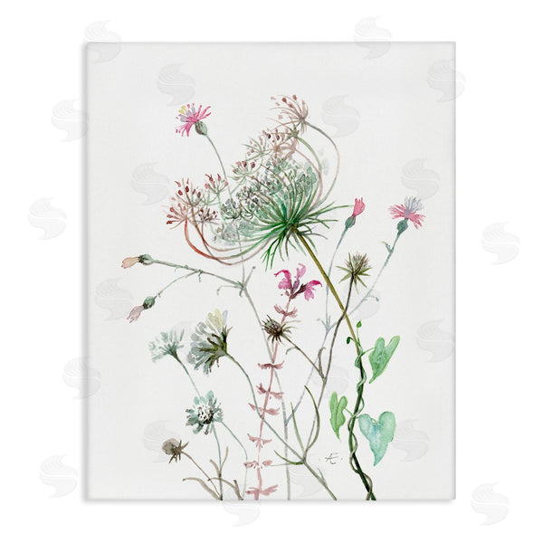 stupell industries Verbrugge Watercolor | Spring Meadow Florals Blooming Pink Cottage Wildflowers Wall Art
