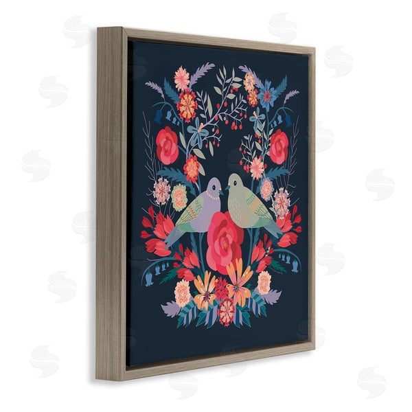Stupell Industries Verbrugge Watercolor | Symmetrical Birds & Flowers