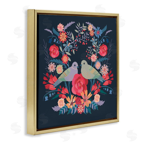 Stupell Industries Verbrugge Watercolor | Symmetrical Birds & Flowers