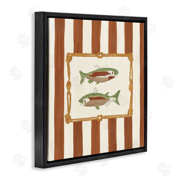 Stupell Industries Veronica Lara | Gone Fishing On Stripes