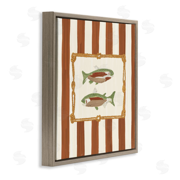 Stupell Industries Veronica Lara | Gone Fishing On Stripes