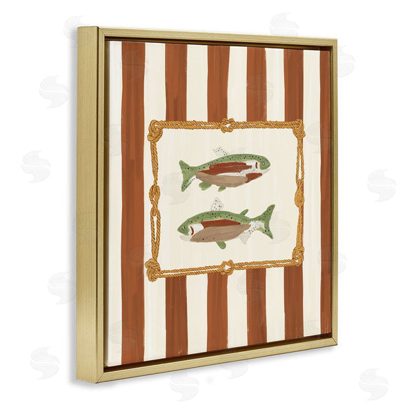 Stupell Industries Veronica Lara | Gone Fishing On Stripes