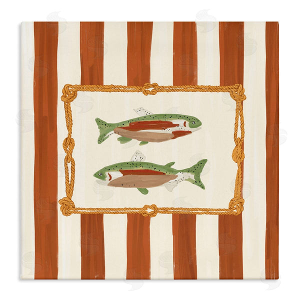 stupell industries Veronica Lara | Gone Fishing on Stripes