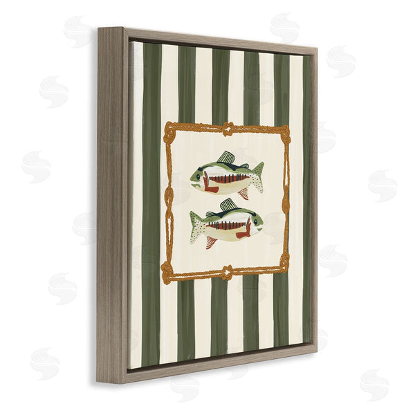 Stupell Industries Veronica Lara | Maritime Fish With Rope Border