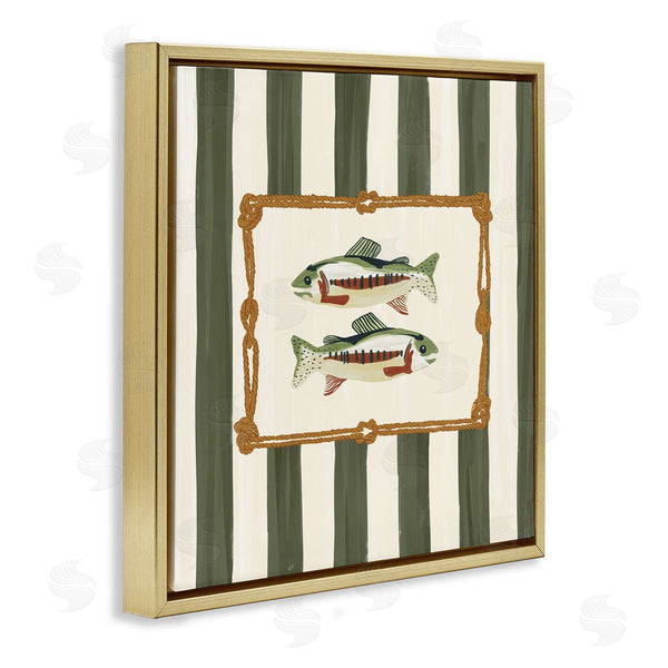 Stupell Industries Veronica Lara | Maritime Fish With Rope Border