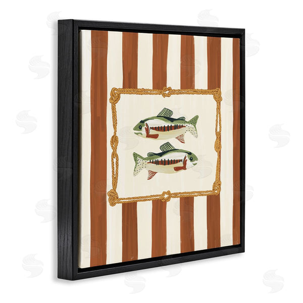Stupell Industries Veronica Lara | Rope Bordered Fish