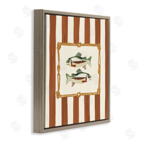 Stupell Industries Veronica Lara | Rope Bordered Fish