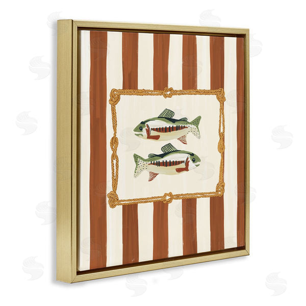 Stupell Industries Veronica Lara | Rope Bordered Fish