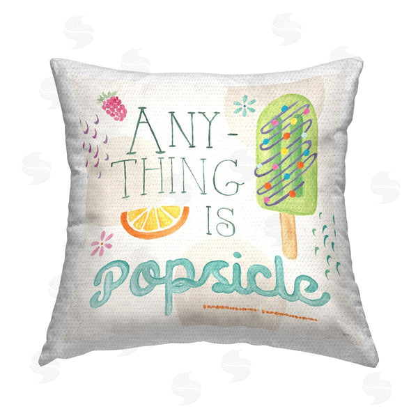 Stupell Industries Veronique Charron | Anything Is Popsicle Printed Throw Pillow