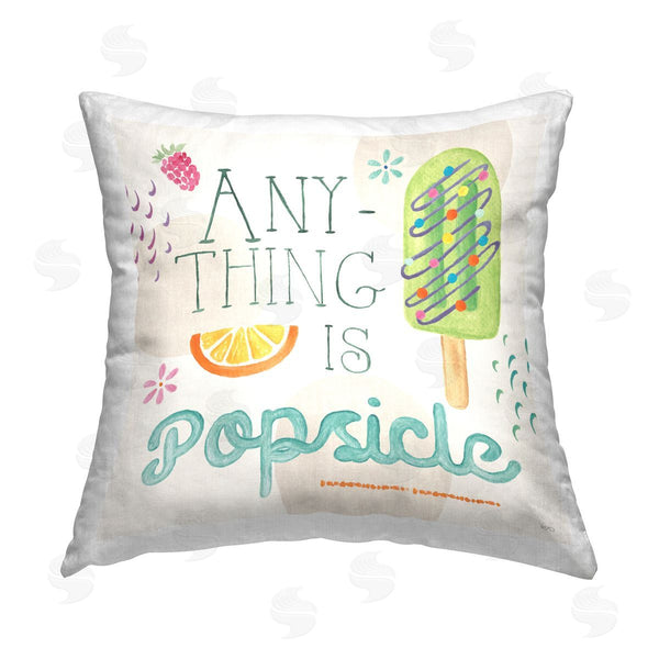 stupell industries Veronique Charron | Anything Is Popsicle Printed Throw Pillow