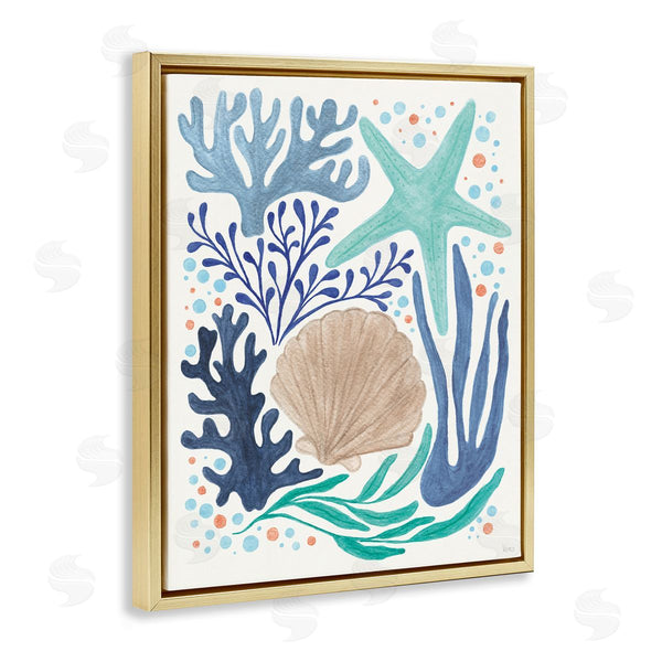 Stupell Industries Veronique Charron | Aquatic Coastal Currents Wall Art