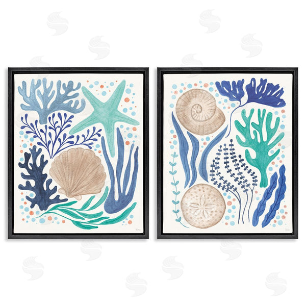 Stupell Industries Veronique Charron | Coastal Currents Sea Life Wall Art