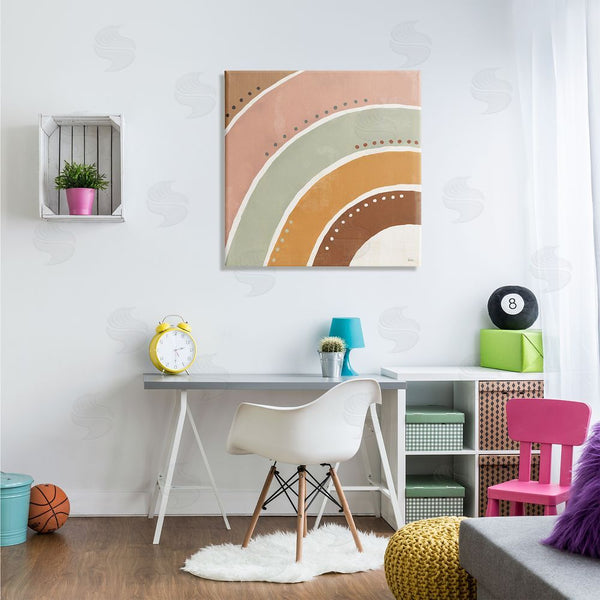 Stupell Industries Veronique Charron | Desert Half Rainbow Arches Polka Dot Stripes Wall Art