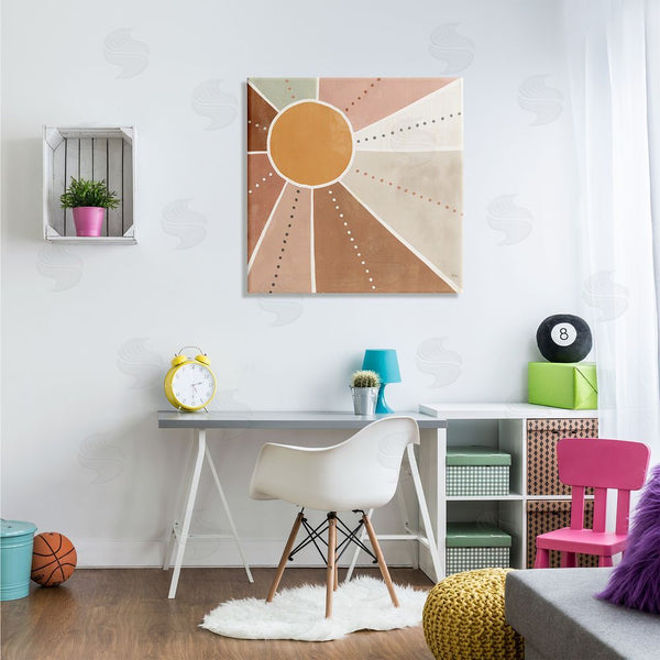 Stupell Industries Veronique Charron | Desert Sun Rays Striped Polka Dot Pattern Wall Art