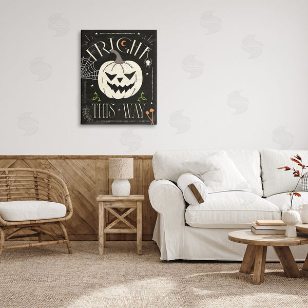 Stupell Industries Veronique Charron | Fright This Way Phrase Wall Art