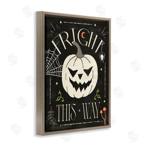 Stupell Industries Veronique Charron | Fright This Way Phrase Wall Art