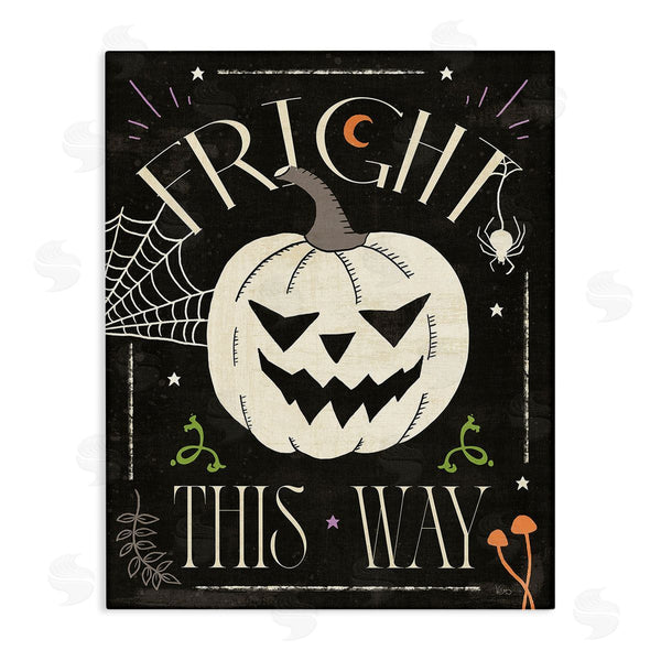 stupell industries Veronique Charron | Fright This Way Phrase Wall Art