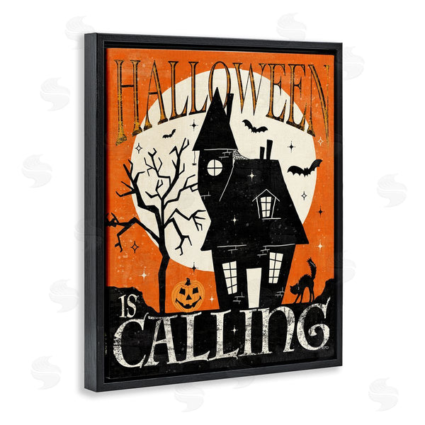 Stupell Industries Veronique Charron | Halloween Is Calling Haunted House Wall Art