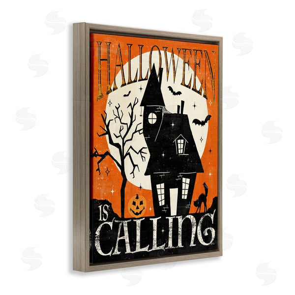 Stupell Industries Veronique Charron | Halloween Is Calling Haunted House Wall Art