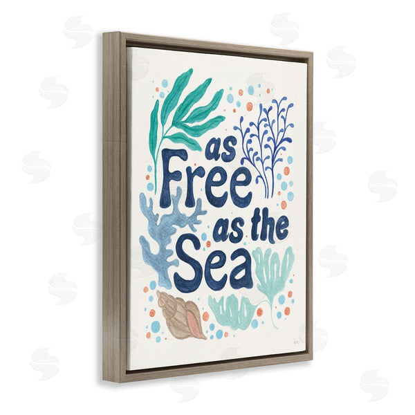 Stupell Industries Veronique Charron | Nautical Free As Sea Wall Art