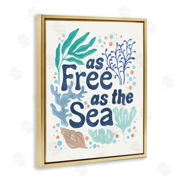 Stupell Industries Veronique Charron | Nautical Free As Sea Wall Art