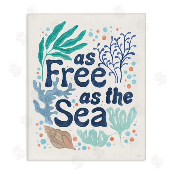 stupell industries Veronique Charron | Nautical Free As Sea Wall Art