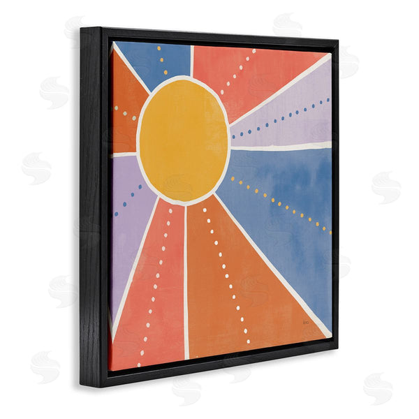Stupell Industries Veronique Charron | Playful Sun Rays Polka Dot Stripe Pattern Wall Art