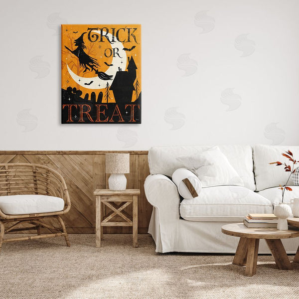 Stupell Industries Veronique Charron | Trick Or Treat Halloween Witch Wall Art