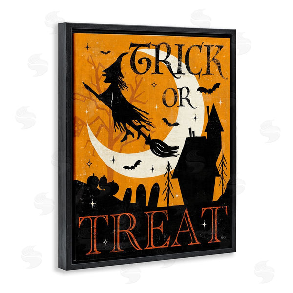 Stupell Industries Veronique Charron | Trick Or Treat Halloween Witch Wall Art