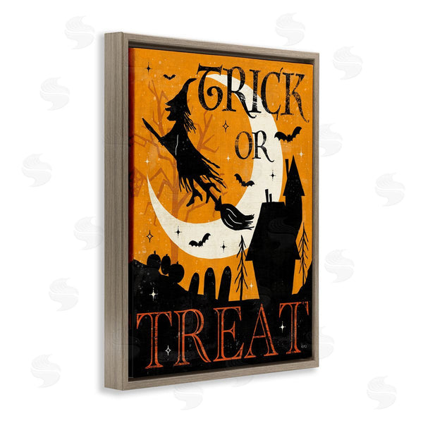 Stupell Industries Veronique Charron | Trick Or Treat Halloween Witch Wall Art