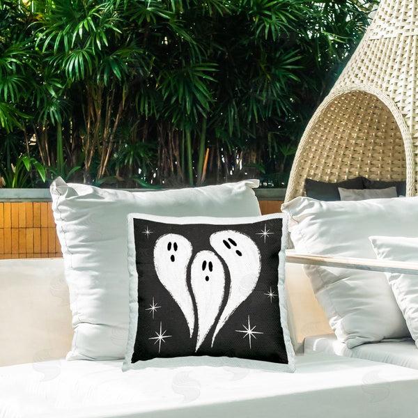 Stupell Industries Veronique Charron | Wee Bit Wicked Ghosts Printed Throw Pillow