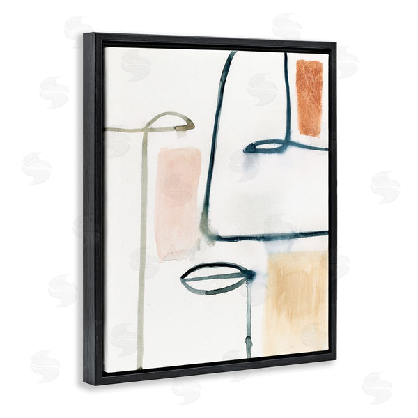 Stupell Industries Victoria Barnes | Abstract Collor Block And Line Portrait