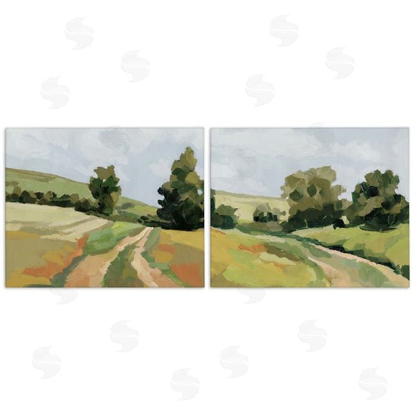 stupell industries Victoria Barnes | Abstract Country Road Landscape Wall Art