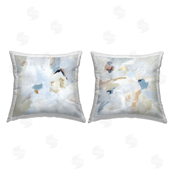 Stupell Industries Victoria Barnes | Abstract Hint Of Blue Clouds Printed Throw Pillow Set