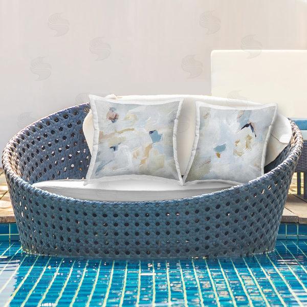 Stupell Industries Victoria Barnes | Abstract Hint Of Blue Clouds Printed Throw Pillow Set