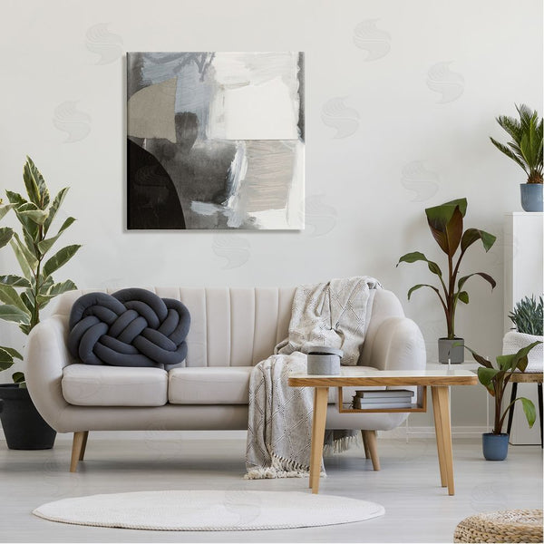 Stupell Industries Victoria Barnes | Abstract Layered Collage Structured Shapes Paint Strokes Wall Art