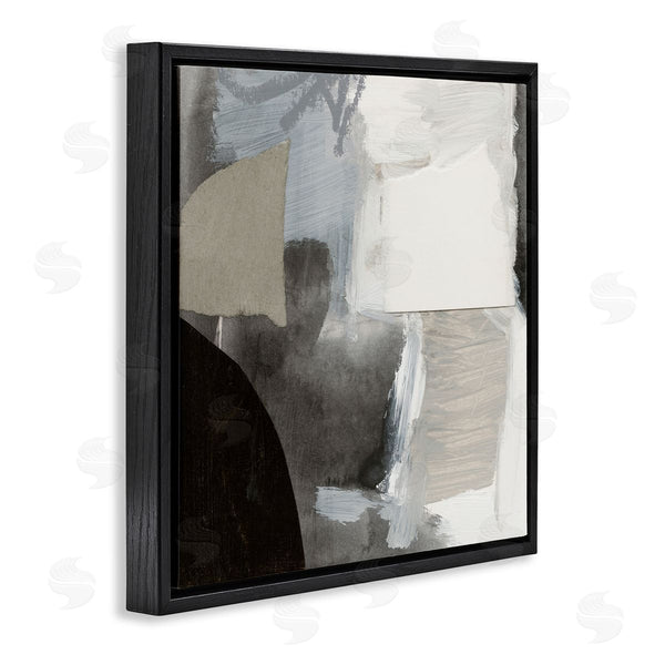 Stupell Industries Victoria Barnes | Abstract Layered Collage Structured Shapes Paint Strokes Wall Art