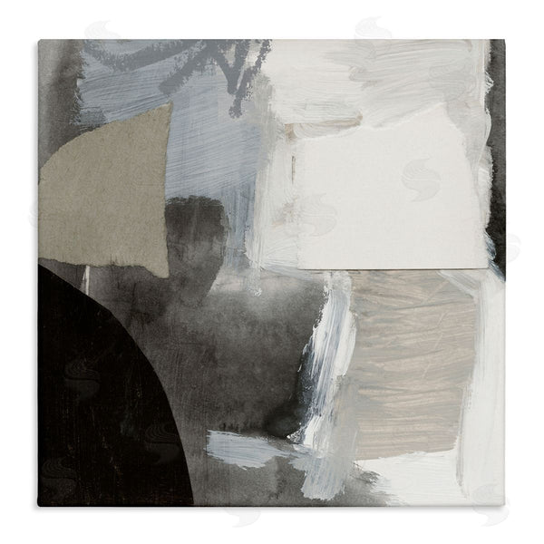 stupell industries Victoria Barnes | Abstract Layered Collage Structured Shapes Paint Strokes Wall Art