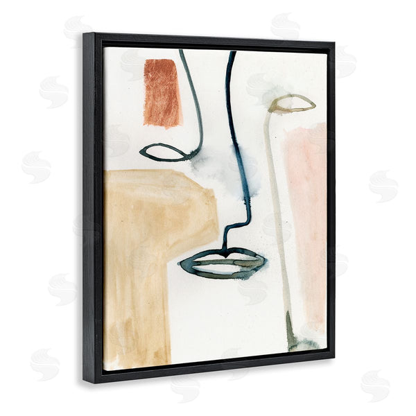 Stupell Industries Victoria Barnes | Abstract Line And Color Block Portrait