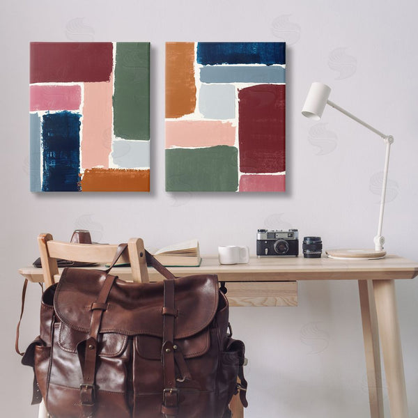 Stupell Industries Victoria Barnes | Abstract Modular Color Block Wall Art