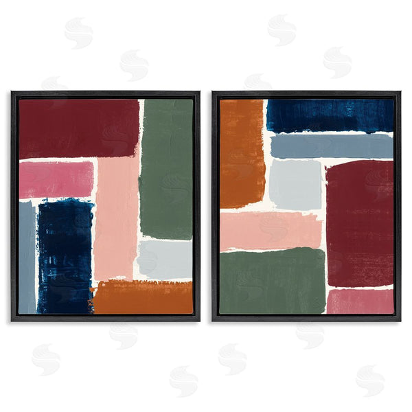Stupell Industries Victoria Barnes | Abstract Modular Color Block Wall Art