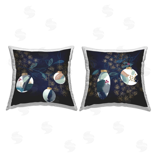 Stupell Industries Victoria Barnes | Abstract Ornaments On Tree Printed Throw Pillow Set