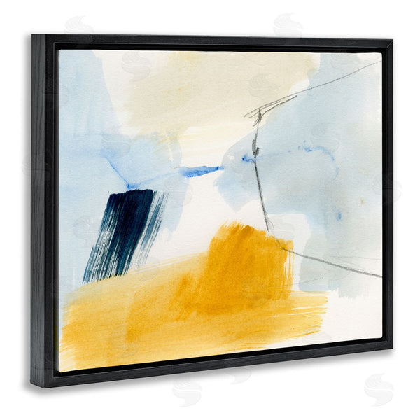 Stupell Industries Victoria Barnes | Abstract Paint Yellow Accent Wall Art