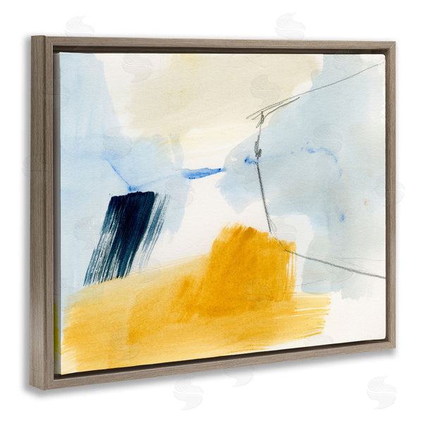 Stupell Industries Victoria Barnes | Abstract Paint Yellow Accent Wall Art