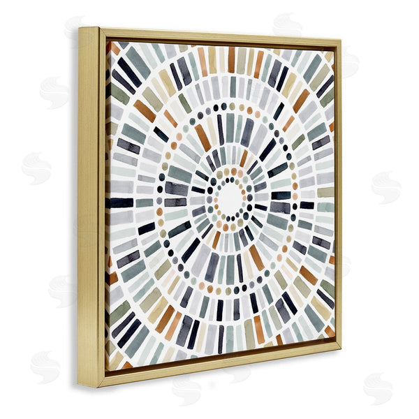 Stupell Industries Victoria Barnes | Abstract Rustic Mosaic Circle