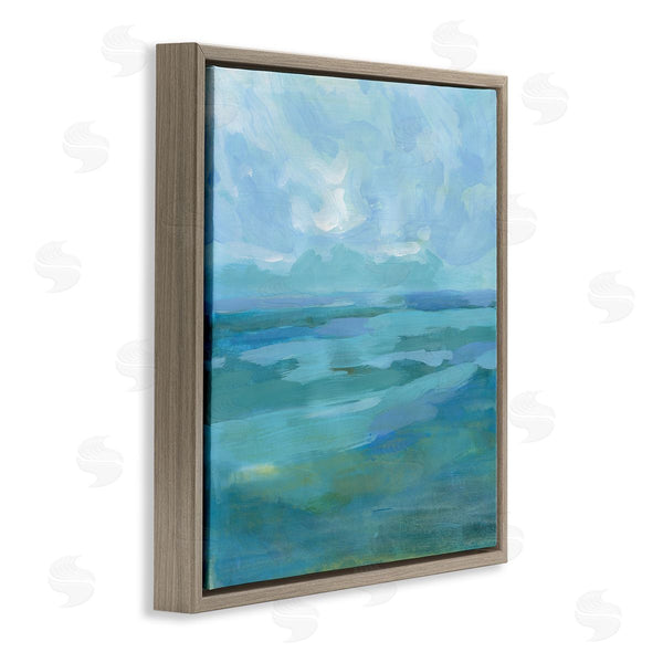 Stupell Industries Victoria Barnes | Abstract Sea Waves Landscape Wall Art