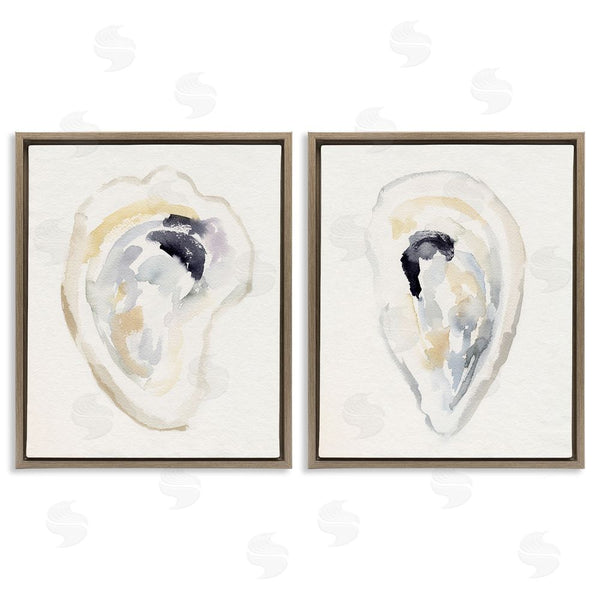 Stupell Industries Victoria Barnes | Abstract Watercolor Detail Oyster Shell Wall Art