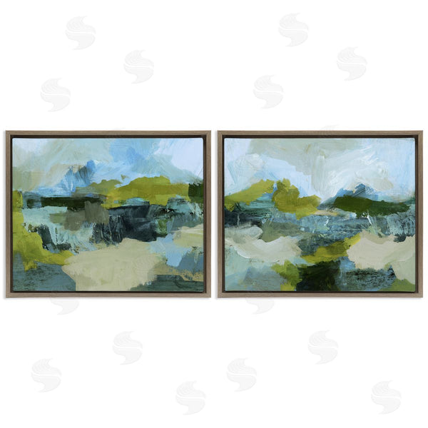 Stupell Industries Victoria Barnes | Abstraction With Green Details