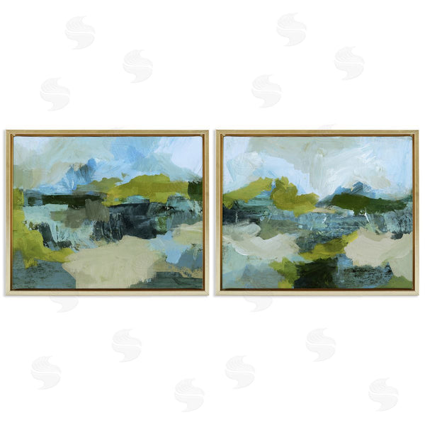 Stupell Industries Victoria Barnes | Abstraction With Green Details