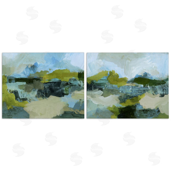 stupell industries Victoria Barnes | Abstraction with Green Details